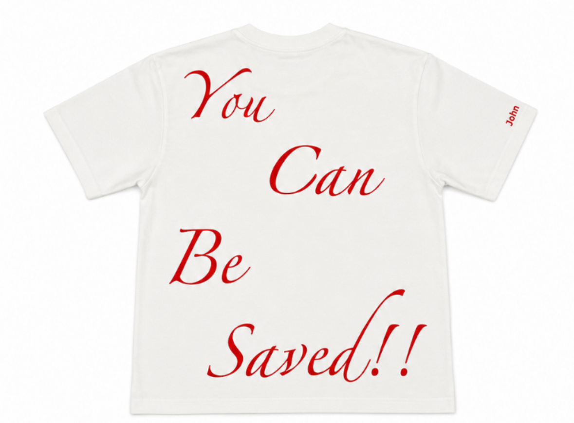 "REDEEMED CRIMSON" TEE