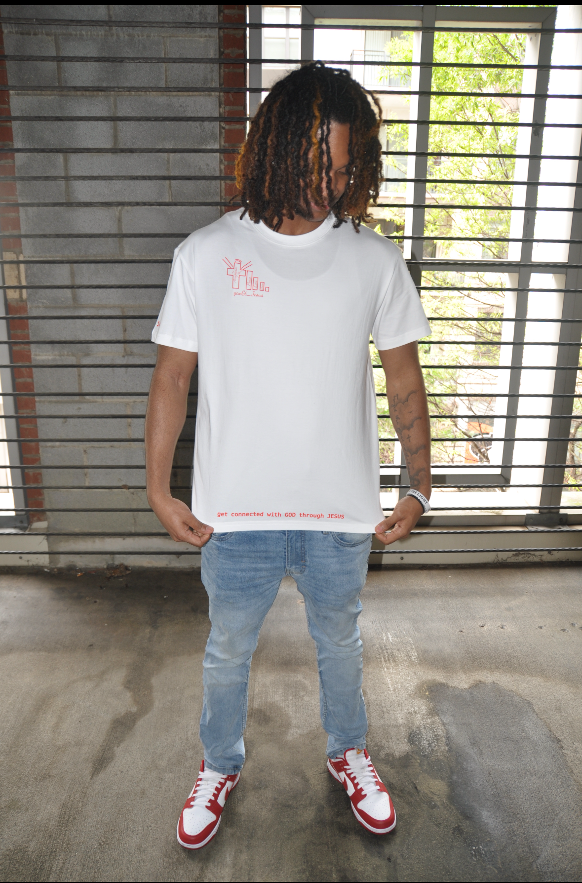 "REDEEMED CRIMSON" TEE